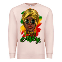 Pale Pink i am black history Premium Sweatshirt - NancyCooperArtShop