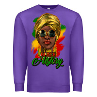 Purple i am black history Premium Sweatshirt - NancyCooperArtShop