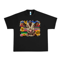 Black western background baby calf Urban Heavy Tee - BarkalooDesign