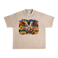 French Oak western background baby calf Urban Heavy Tee - BarkalooDesign