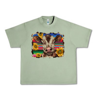 Oil Green western background baby calf Urban Heavy Tee - BarkalooDesign