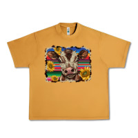 Western Background Baby Calf Urban Heavy Tee | Teevron