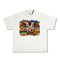 Pistachio western background baby calf Urban Heavy Tee - BarkalooDesign