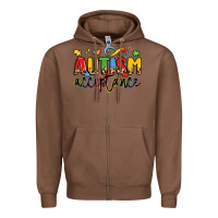 Chestnut autism acceptance Zipper Hoodie - LillyAllenDesigns