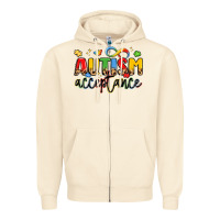 Sandshell autism acceptance Zipper Hoodie - LillyAllenDesigns