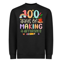 Black 100 days of making a difference Heavyweight Sweatshirt - MaliasSmallBusiness