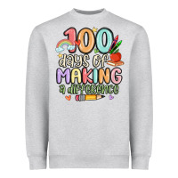 Heather Grey 100 days of making a difference Heavyweight Sweatshirt - MaliasSmallBusiness