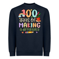 Navy 100 days of making a difference Heavyweight Sweatshirt - MaliasSmallBusiness