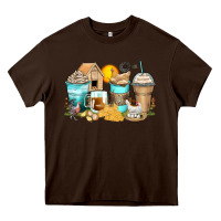 Chocolate Brown chicken coffee cups Heavy Core Tee - Zillion Design Studio