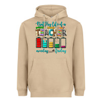 Mushroom battery life of a teacher monday friday Heavyweight Hoodie - NancyCooperArtShop