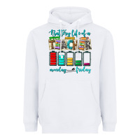 White battery life of a teacher monday friday Heavyweight Hoodie - NancyCooperArtShop