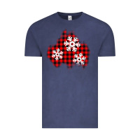 Vintage Denim Christmas snowflakes patch Vintage Tee - AdoDesignShop