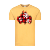 Vintage Mustard Christmas snowflakes patch Vintage Tee - AdoDesignShop