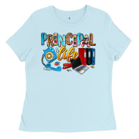 Baby Blue principal life Ladies Tee - Zillion Design Studio