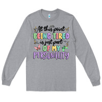 Heather Grey at this point being tired is just part of my perso Long Sleeve Tee - MaliasSmallBusiness