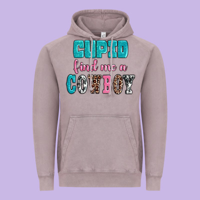 Cupid Find Me A Cowboy Vintage Hoodie Designed By Adodesignshop