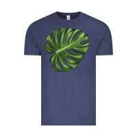 Vintage Denim Monstera Leaf Vintage Tee - LillyAllenDesigns