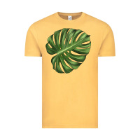 Vintage Mustard Monstera Leaf Vintage Tee - LillyAllenDesigns