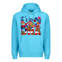 Ocean Blue its in my dna puerto rico Premium Hoodie - texasbilliewilder