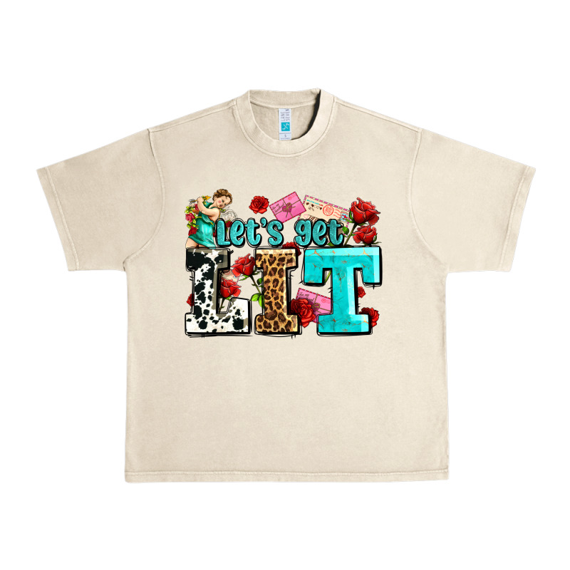 Valentines Day Lets Get Lit Urban Heavy Tee by AdoDesignShop | Teevron