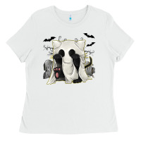 White Ghost Cat Ladies Tee - texasbilliewilder