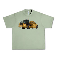 Oil Green Wheel Tractor Scraper Urban Heavy Tee - LillyAllenDesigns