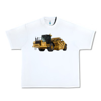 White Wheel Tractor Scraper Urban Heavy Tee - LillyAllenDesigns
