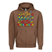 Chestnut see the ability not the disability Zipper Hoodie - LillyAllenDesigns
