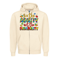 Sandshell see the ability not the disability Zipper Hoodie - LillyAllenDesigns