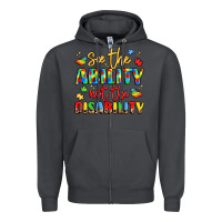 Smoke see the ability not the disability Zipper Hoodie - LillyAllenDesigns