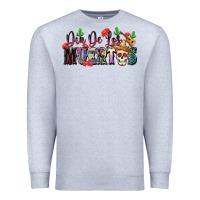 Heather Grey Dia De Los Muertos Premium Sweatshirt - texasbilliewilder