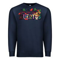 Navy Dia De Los Muertos Premium Sweatshirt - texasbilliewilder