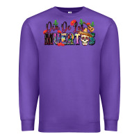 Purple Dia De Los Muertos Premium Sweatshirt - texasbilliewilder