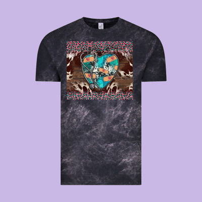 Western Nurse Stethoscope Pink Leopard Vintage Tee Designed By Barkaloodesign