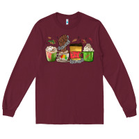 Burgundy juneteenth coffee cups Long Sleeve Tee - MaliasSmallBusiness
