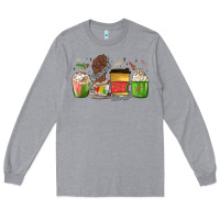 Heather Grey juneteenth coffee cups Long Sleeve Tee - MaliasSmallBusiness