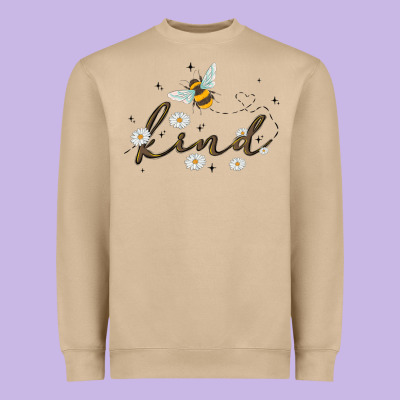 Bee Kind Heavyweight Sweatshirt Designed By Maliassmallbusiness