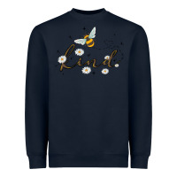 Navy bee kind Heavyweight Sweatshirt - MaliasSmallBusiness
