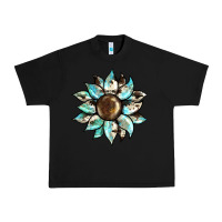 Black sunflower Urban Heavy Tee - BarkalooDesign