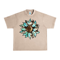 French Oak sunflower Urban Heavy Tee - BarkalooDesign