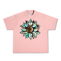 Salmon sunflower Urban Heavy Tee - BarkalooDesign