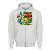 Dove Grey always unique totally intelligent sometimes myster Zipper Hoodie - LillyAllenDesigns