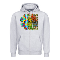 Heather Grey always unique totally intelligent sometimes myster Zipper Hoodie - LillyAllenDesigns