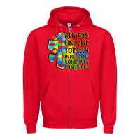 Red always unique totally intelligent sometimes myster Zipper Hoodie - LillyAllenDesigns