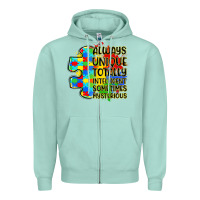 Seafoam always unique totally intelligent sometimes myster Zipper Hoodie - LillyAllenDesigns