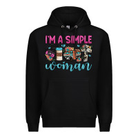 Black i'm a simple woman Premium Hoodie - JahusDesignShop