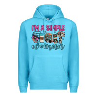 Ocean Blue i'm a simple woman Premium Hoodie - JahusDesignShop