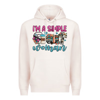 Pale Pink i'm a simple woman Premium Hoodie - JahusDesignShop