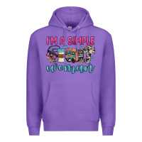 Purple i'm a simple woman Premium Hoodie - JahusDesignShop