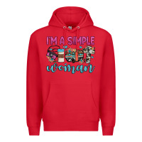 Red i'm a simple woman Premium Hoodie - JahusDesignShop